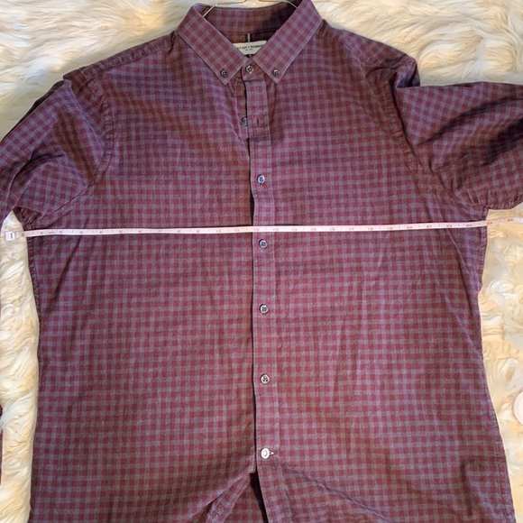 Crosby & Howard Men’s Stretch Fabric Maroon and Gray Button Down Size XL - Picture 9 of 11